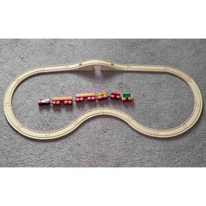 Brio Wooden Railway Trains of the World Red Road Engine Train Set Tracks